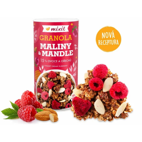 Granola z pece - Maliny a mandle